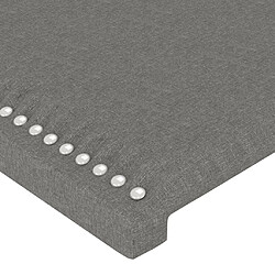 Acheter Maison Chic Tête de lit moderne à LED lumineuse pour chambre - Décoration de lit Gris foncé 160x5x78/88 cm Tissu -MN24261