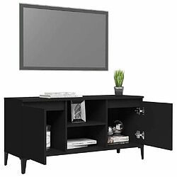 Acheter Maison Chic Meuble TV scandinave avec pieds - Banc TV pour salon en métal Noir 103,5x35x50 cm -MN71553