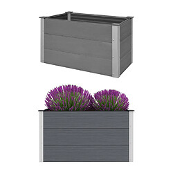 Maison Chic Jardinière,Lit surélevé de jardin - Bac à fleurs - pot de fleur WPC 100 x 50 x 54 cm Gris -GKD48404