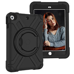 Coque en TPU + Silicone avec béquille pivotante à 360° tout noir pour votre Apple iPad 10.2 (2019)