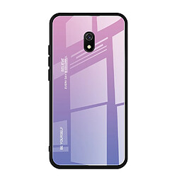 Wewoo Coque Pour Xiaomi Redmi 8A Gradient Color Glass Case Light Purple