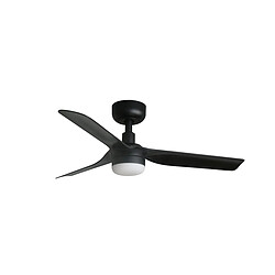 Faro Barcelona Petit ventilateur de plafond noir mené de Punt avec la vitesse futée du moteur 6 de C.C