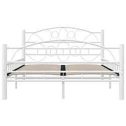 Acheter vidaXL Cadre de lit sans matelas blanc métal 120x200 cm