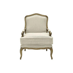 Vente-Unique Fauteuil bergère en lin MAHAUX - Beige