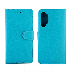 Wewoo Housse Coque Pour OPPO Realme XT / X2 Crazy Horse Texture de protection en cuir à rabat horizontal avec support et fentes cartes et portefeuille et cadre photo bleu bébé