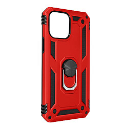 Avizar Coque iPhone 13 Mini Antichoc Hybride Bague Support Vidéo rouge