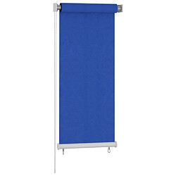 vidaXL Store roulant d'extérieur 60x140 cm Bleu PEHD