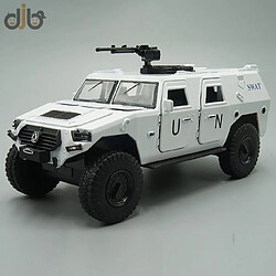 Universal 1: 32 Jouets de modèle militaire moulés sous pression, lampes acoustiques pour véhicules de maintien de la paix des soldats de Dongfeng(blanche)