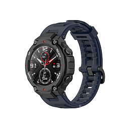 Bracelet de montre de remplacement en silicone avec outils compatible avec Amazfit T-Rex Bleu