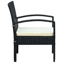 Avis Maison Chic Chaise de jardin avec coussin - Fauteuil d'extérieur Résine tressée Noir -MN79045