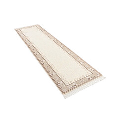 Vidal Tapis de couloir en laine 300x81 beige Darya