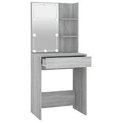 Helloshop26 Coiffeuse avec led 60 x 40 x 140 cm gris 02_0006283