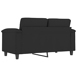 Maison Chic Canapé à 2 places,Sofa de Salon,Canapé droit Noir 120 cm Tissu microfibre -GKD751123 pas cher