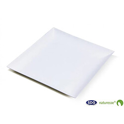 Sdg Usa Assiette Plate Pulpe de Cellulose Elégance 9x9 cm - SDG - Lot de 1600 - Pulpe de cellulose