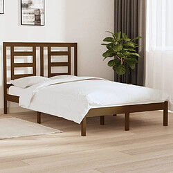 vidaXL Cadre de lit sans matelas marron miel 120x200 cm pin massif