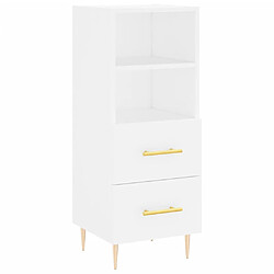 Acheter vidaXL Buffet haut Blanc 34,5x34x180 cm Bois d'ingénierie