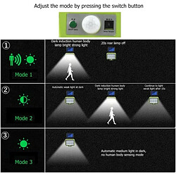 Tradex SOLAIRE À DÉTECTEUR DE MOUVEMENT 3 MODES, IMPERMÉABLE, ESCALIER DE JARDIN
