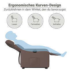 vidaXL Fauteuil inclinable électrique marron similicuir pas cher