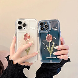 GUPBOO Étui pour iPhone13ProMax étui de téléphone portable coloré tulipe transparent japonais et coréen