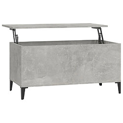 vidaXL Table basse Gris béton 90x44,5x45 cm Bois d'ingénierie