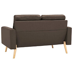 Maison Chic Canapé à 2 places,Sofa de Salon,Canapé droit Marron Tissu -GKD602833 pas cher