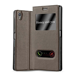 Cadorabo Coque Sony Xperia Z5 PREMIUM Etui en Marron