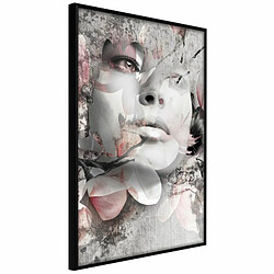 Paris Prix Affiche Murale Encadrée Lady in the Flowers 20 x 30 cm Noir