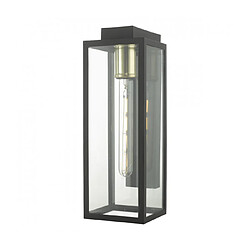 Luminaire Center Lanterne de jardin Naxos Noir mat,verre 1 ampoule 38cm