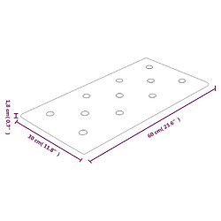 vidaXL Panneaux muraux 12 pcs Cappuccino 60x30 cm Similicuir 2,16 m² pas cher