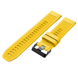 Acheter Bracelet en silicone sport avec boucle noire jaune pour votre Garmin Fenix 5