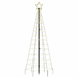 Avis vidaXL Arbre de Noël lumineux avec piquets 220 LED blanc chaud 180 cm