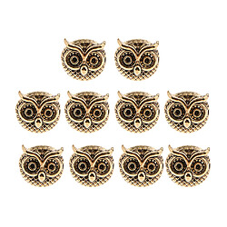 10 pièces en métal hibou bricolage bracelet connecteur entretoise perles de charme or