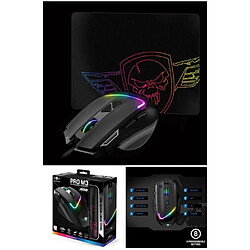 Souris PRO-M3 RGB 8 BOUTONS 7200DPI 12 EFFETS Programmable et Tapis GAMER SPIRIT OF GAMER inclus