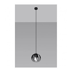 Luminaire Center Suspension Tulos Spherical Acier Noir 1 ampoule 125cm