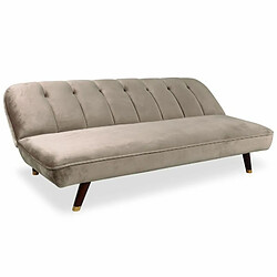 Avis Paris Prix Canapé Convertible en Velours Seattle 180cm Taupe