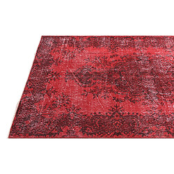 Avis Vidal Tapis de laine 213x114 rouge Ultra Vintage