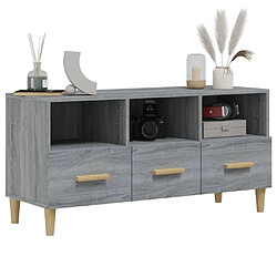 Acheter Maison Chic Meuble TV scandinave gris - Banc TV pour salon Sonoma 102x36x50 cm Bois d'ingénierie -MN78056