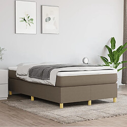 Avis Maison Chic Lit adulte- Lit + matelas,Sommier à lattes de lit avec matelas taupe 120x190 cm tissu -GKD31463