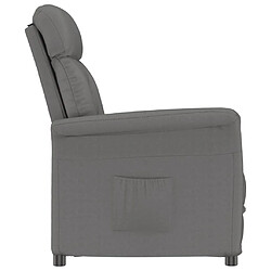 Avis vidaXL Fauteuil inclinable Gris foncé Similicuir daim