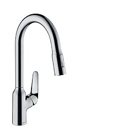 Déstockage - Hansgrohe - Mitigeur de cuisine Focus M42 220 avec douchette extractible 2 jets finition chromé