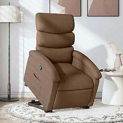 Maison Chic Fauteuil Relax pour salon, Fauteuil inclinable Marron Tissu -GKD85737