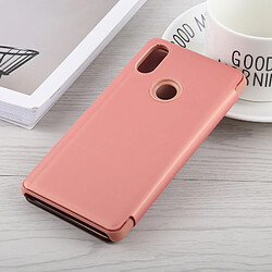 Avis Wewoo Coque Housse en cuir pour miroir Xiaomi Mi 8 SE avec support or rose