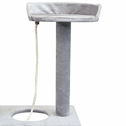 Acheter Helloshop26 Arbre à chat griffoir grattoir niche jouet animaux peluché en sisal 150 cm gris 3702175