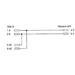 Câble de raccordement TAE-N, InLine®, ponté 3m