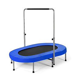 Helloshop26 Trampoline de fitness double pliable 153x100 cm avec poignée réglable sur 5 positions charge max.150kg 20_0004989