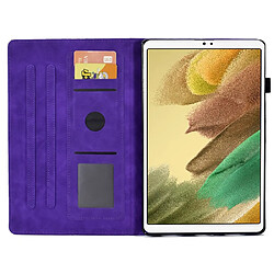 Etui en PU fonction d'éveil/veille automatique avec support et porte-cartes pour votre Samsung Galaxy Tab A7 Lite 8.7-pouces (T220/T225) - violet