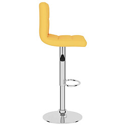 Acheter vidaXL Tabourets de bar lot de 2 jaune moutarde tissu