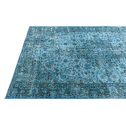 Avis Vidal Tapis de laine 272x160 turquoise Ultra Vintage