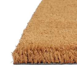 Avis vidaXL Tapis de porte naturel demi-rond 60x90cm fibre de coco touffeté