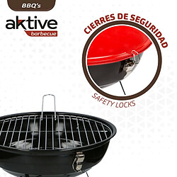 Barbecue Portable Aktive Métal émaillé Ø 36 cm 36 x 44 x 36 cm (4 Unités) Rouge pas cher